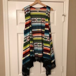 Western Style Cardigan vest